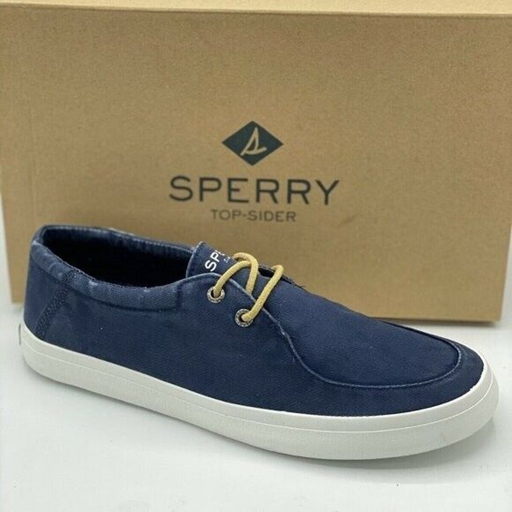 Sperry Top-Sider Vineyard Vines Washed Canvas Sneakers Size 10 Men's Blue